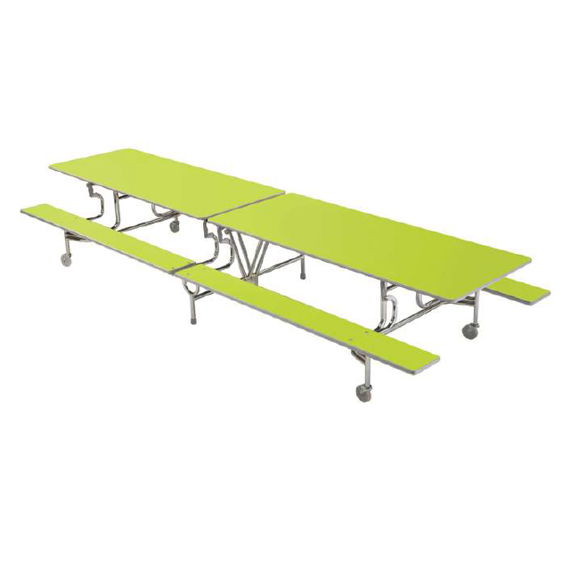 Mesa con banco plegable móvil